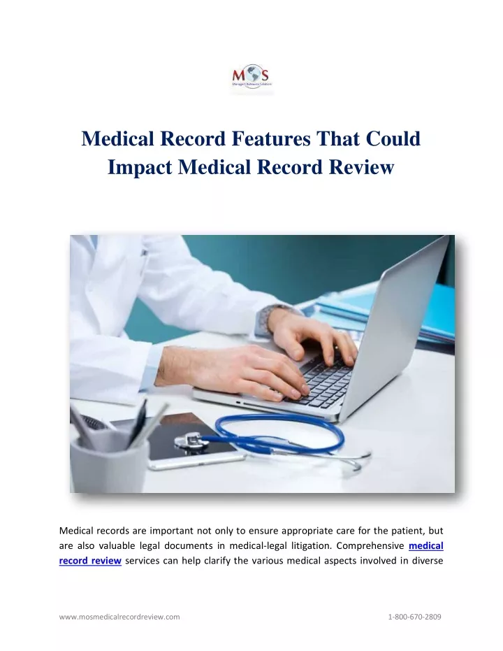 medical record features that could impact medical
