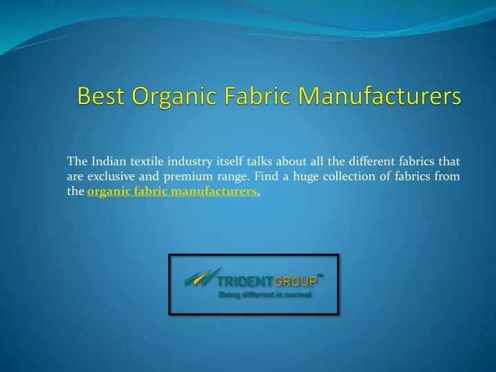 best organic fabric manufacturers