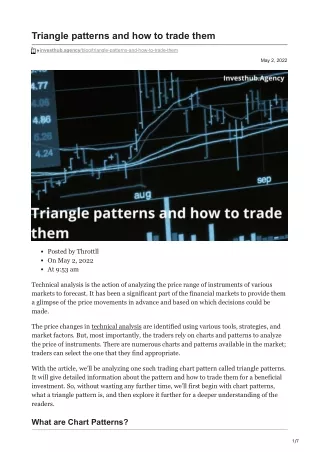 Triangle patterns and how to trade them