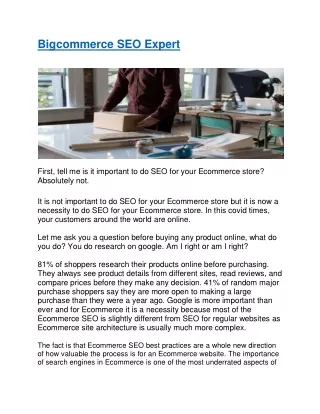 Bigcommerce SEO Expert