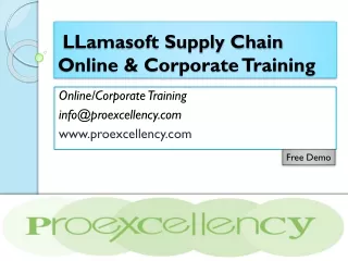 LLamasoft Supply Chain Online Training By Proexcellency