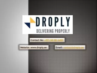 Fastest Local Delivery in UAE by Droply