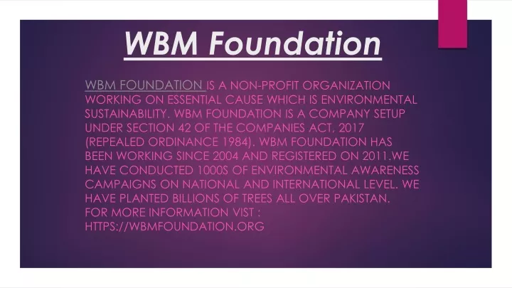 wbm foundation