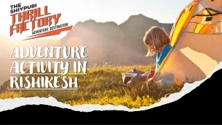 adventure activity in rishikesh