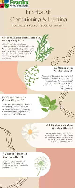 Air Conditioner Installation in Wesley Chapel, FL