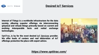 Desired IoT Services
