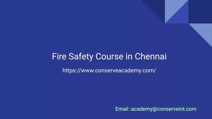 fire safety course in chennai