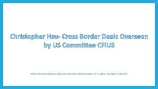 christopher hsu cross border deals overseen