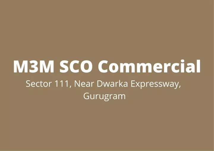 m3m sco commercial sector 111 near dwarka