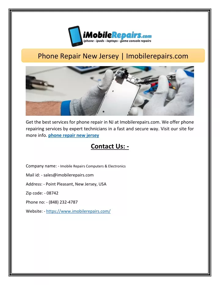 phone repair new jersey imobilerepairs com