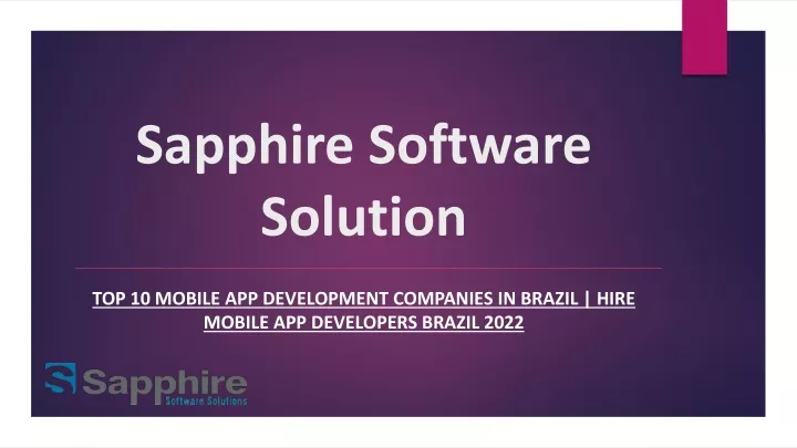 sapphire software solution