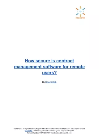 How secure is contract management software for remote users