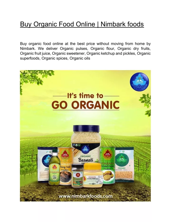 buy organic food online nimbark foods