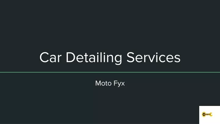 PPT - Car Detailing Services PowerPoint Presentation, free download ...