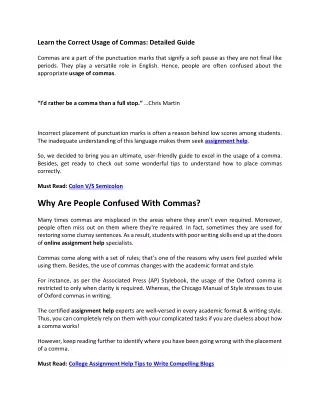learn the correct usage of commas detailed guide