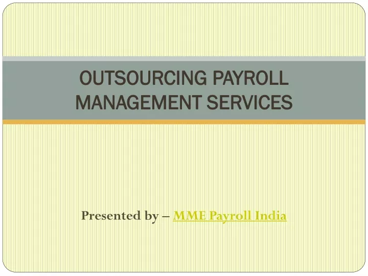 outsourcing payroll management services