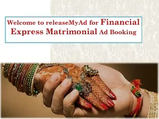 Financial Express Matrimonial Ad Rates and Online Booking for Newspaper