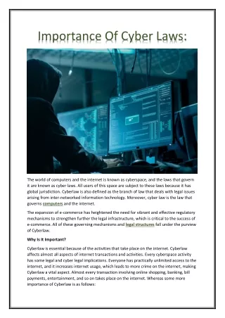 importance of cyber laws