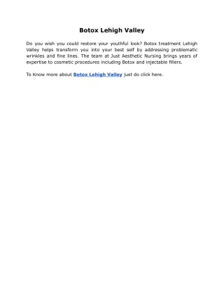 botox lehigh valley