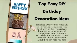 Top Easy DIY Birthday Decoration Ideas