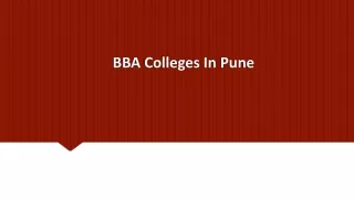 bba colleges in pune