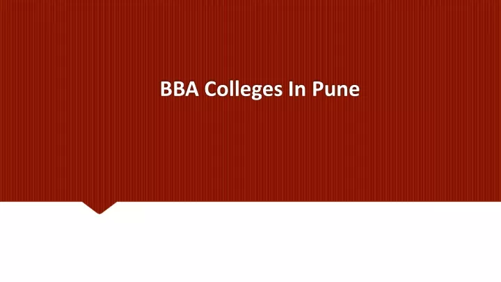 bba colleges in pune