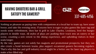 Having Shooters Bar & Grill Satisfy The Gamers?