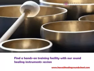 find a hands on training facility with our sound