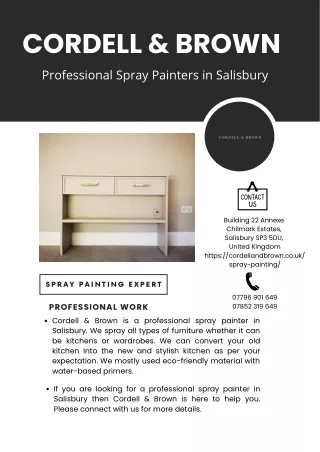 Professional Spray Painters in Salisbury