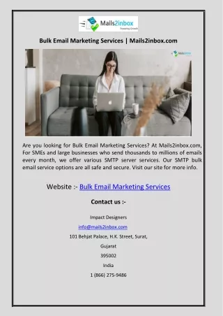 Bulk Email Marketing Services | Mails2inbox.com