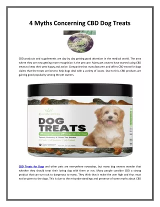 4 Myths Concerning CBD Dog Treats