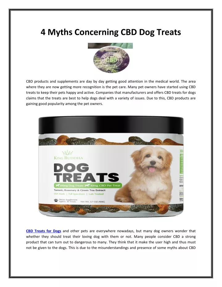 4 myths concerning cbd dog treats