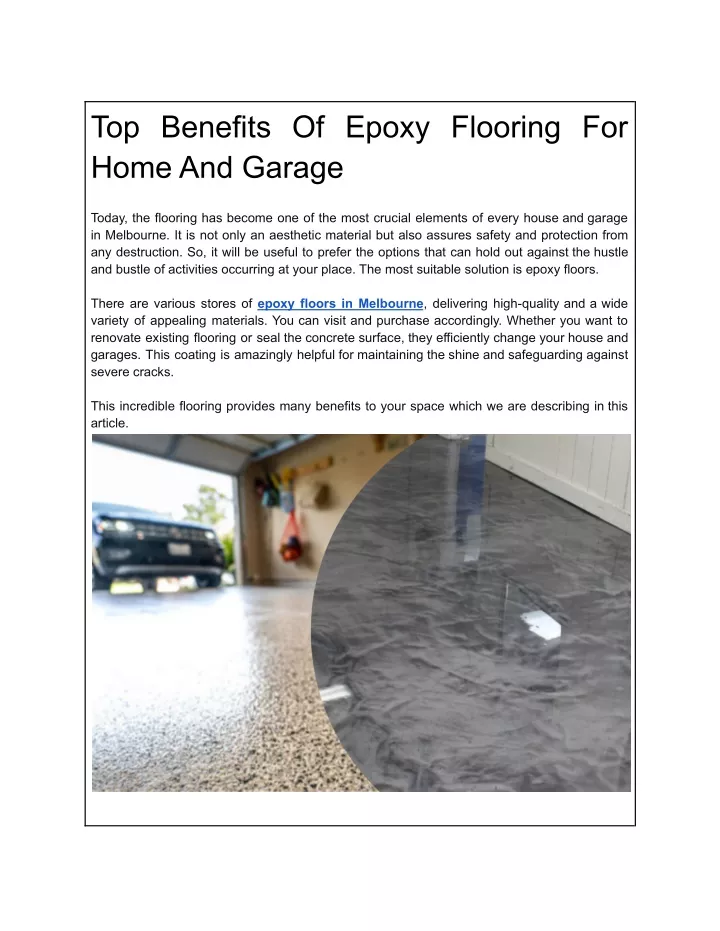 top benefits of epoxy flooring for home and garage