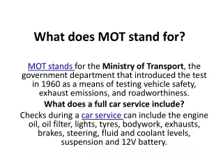 what does mot stand for