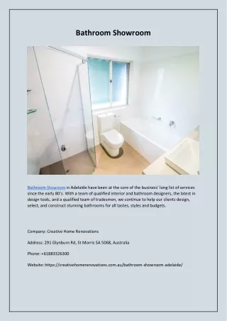 Bathroom Showroom