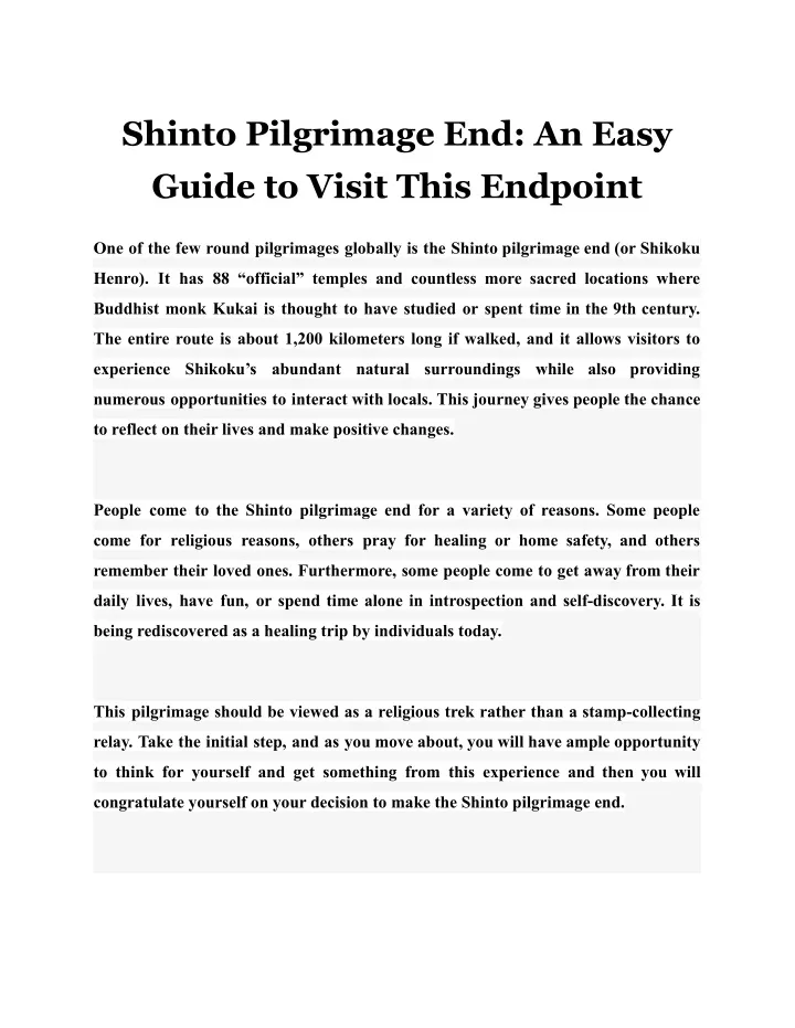 shinto pilgrimage end an easy guide to visit this