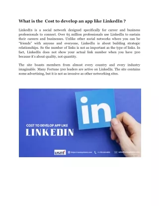 what is the cost to develop an app like linkedin
