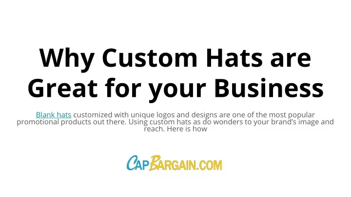 why custom hats are great for your business