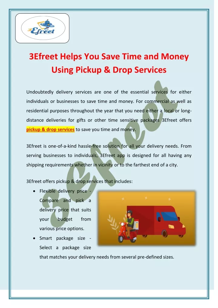 3efreet helps you save time and money using