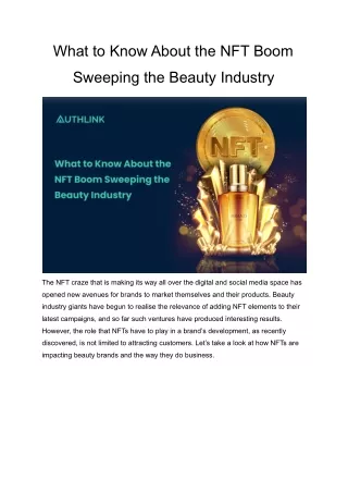 What to Know About the NFT Boom Sweeping the Beauty Industry