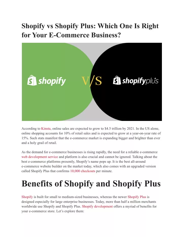 shopify vs shopify plus which one is right