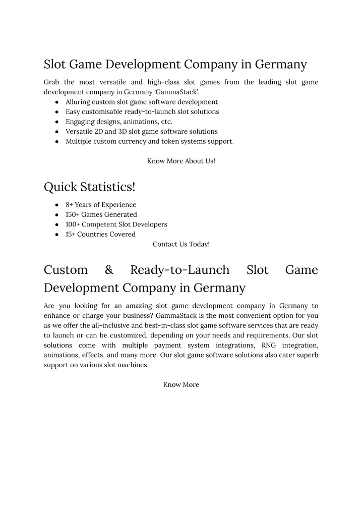 slot game development company in germany