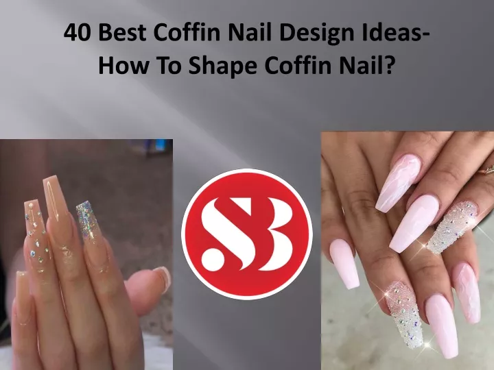 5. Coffin nail design with line and flowers - wide 6