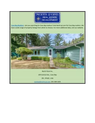 Coos Bay Realtors | North-pt.com
