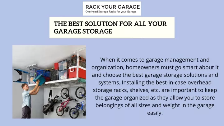 the best solution for all your garage storage