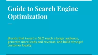 Guide to Search Engine Optimization