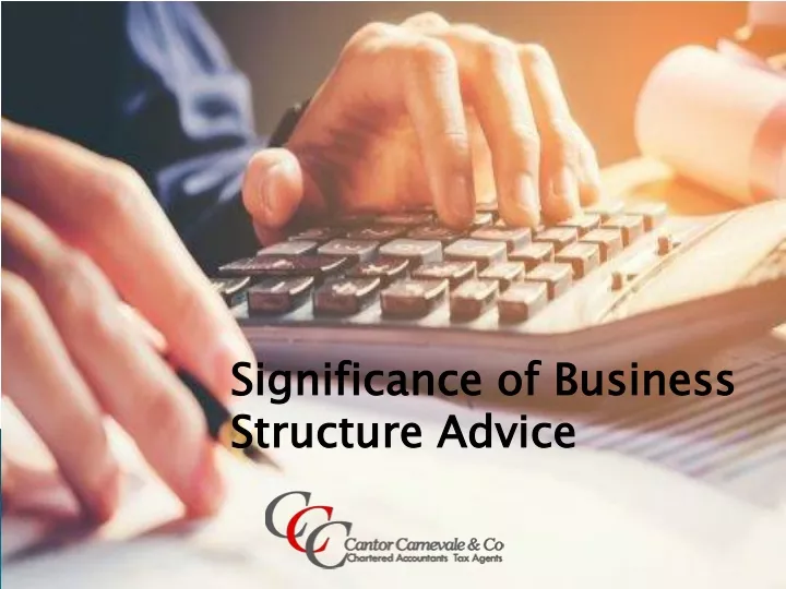 significance of business structure advice