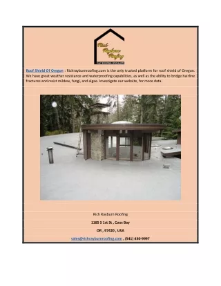 Roof Shield of Oregon | Richrayburnroofing.com