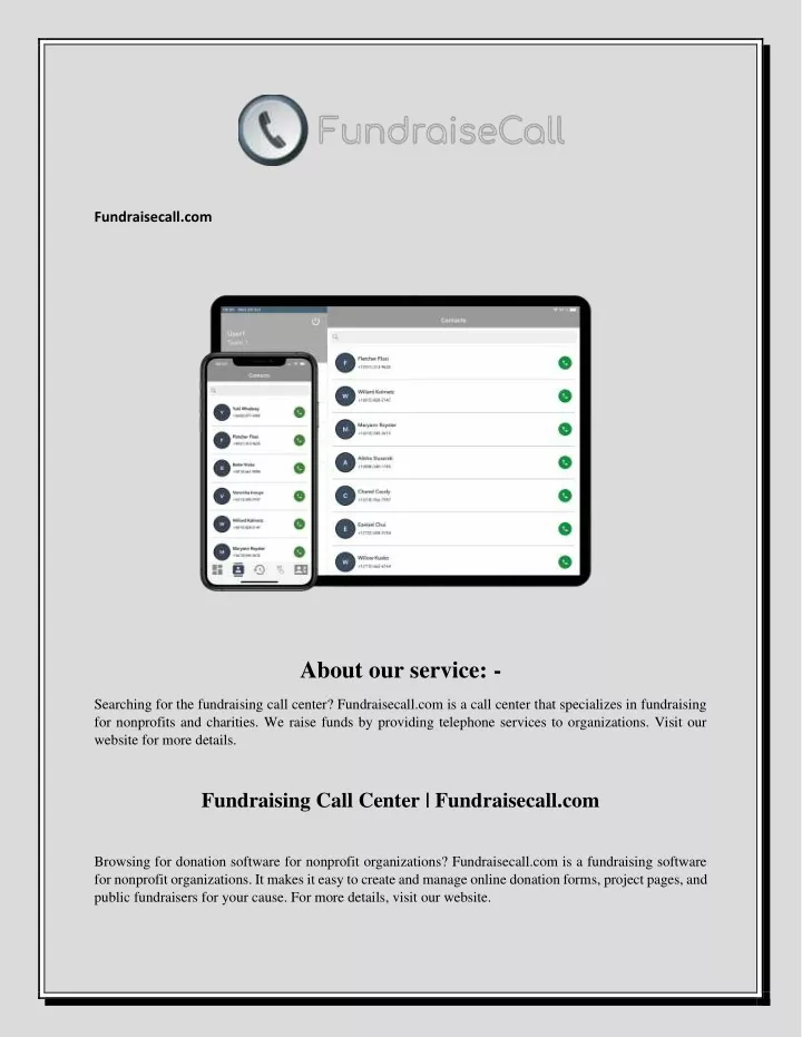 fundraisecall com