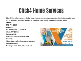 click4 home services